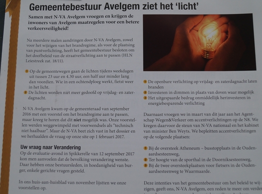N-VA Avelgem - laatste huis-aan-huis-blad van 2017