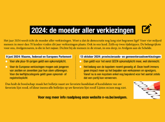 N-VA Avelgem - Verkiezingen 2024, hoe zit dat weer ??