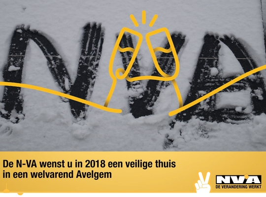 N-VA Avelgem wenst iedereen een gelukkig 2018 toe!