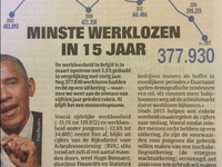 Minste werklozen in 15 jaar (HLN)